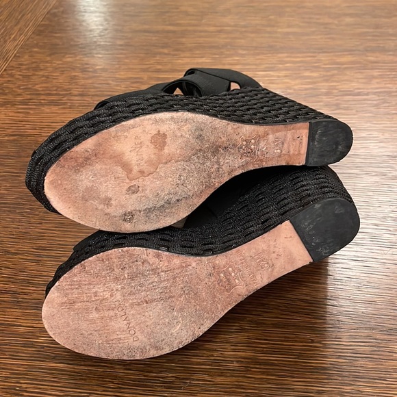 Donald J Pliner WINNIE Basic Elastic Platform black wedges - Picture 8 of 13